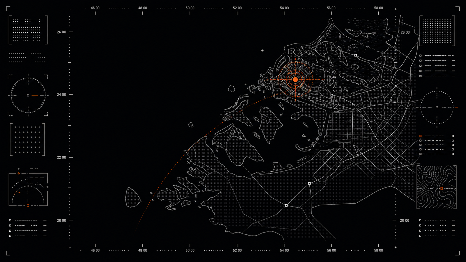 Technical map of Abu Dhabi